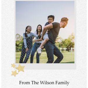 A Christmas Picture Frame Label